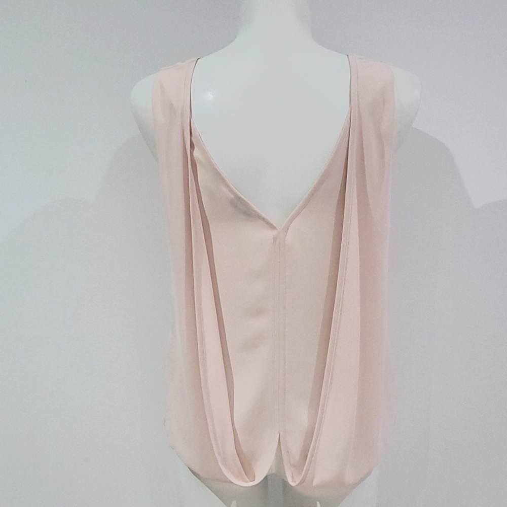 Veronika Maine Size 8 pastel pink back drape sleeveless top - Picture 1 of 8